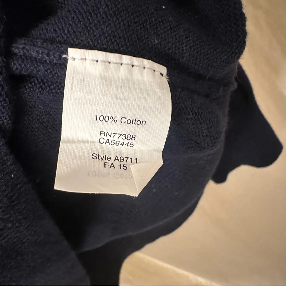 J. Crew Navy Zip Sweater